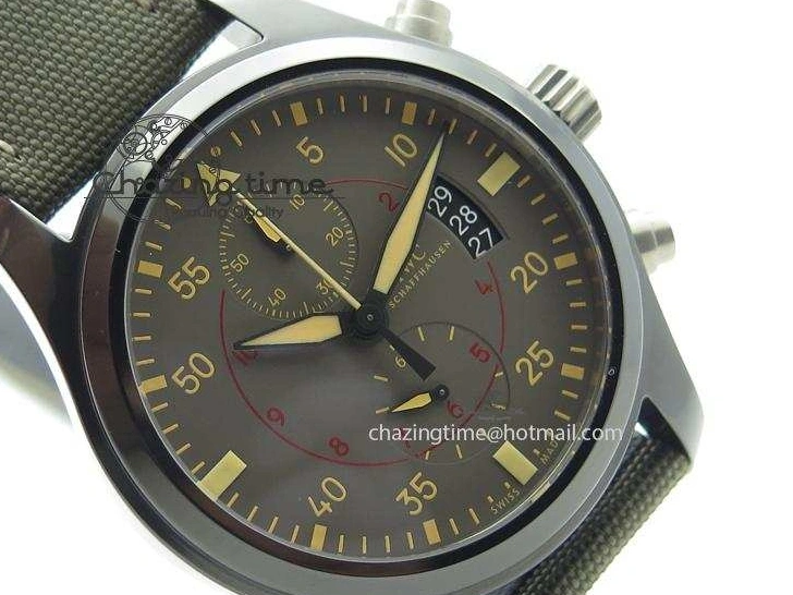 MIROTIME 0512 SunProtective Pilot Top Gun Miramar IWC388002 V6 1:1 Best Edition Ceramic Case On Nylon Strap A 7325